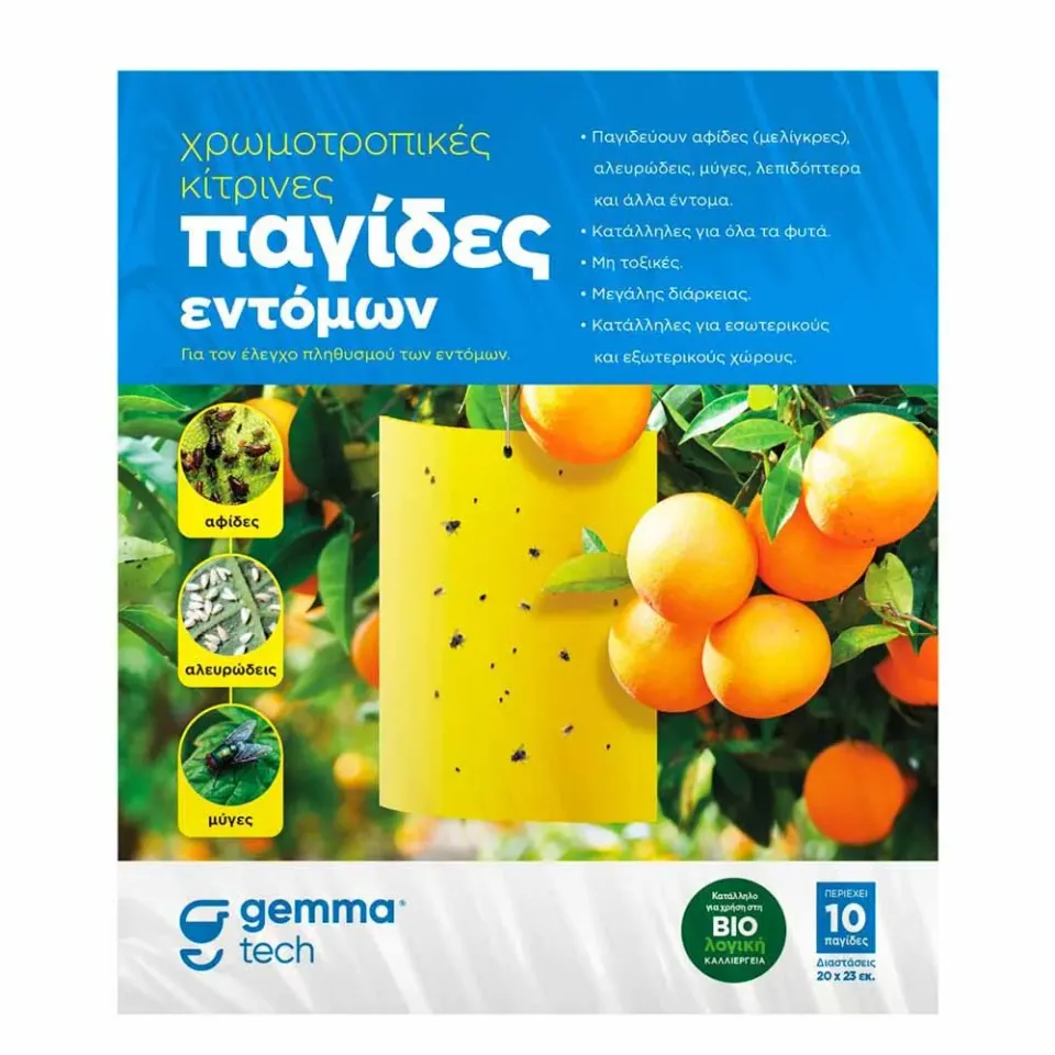 MyAgroMarket Κίτρινες παγίδες εντόμων κόλλας 10τεμ