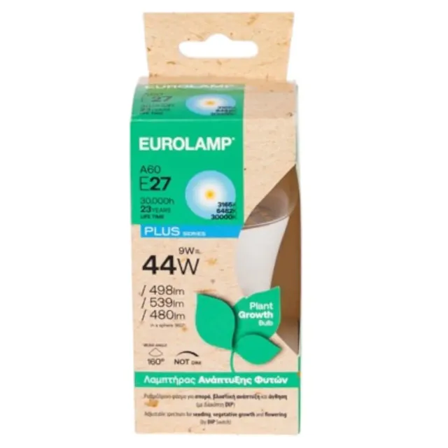 Eurolamb Λάμπα Ανάπτυξης Φυτών LED 9W E27 DIP
