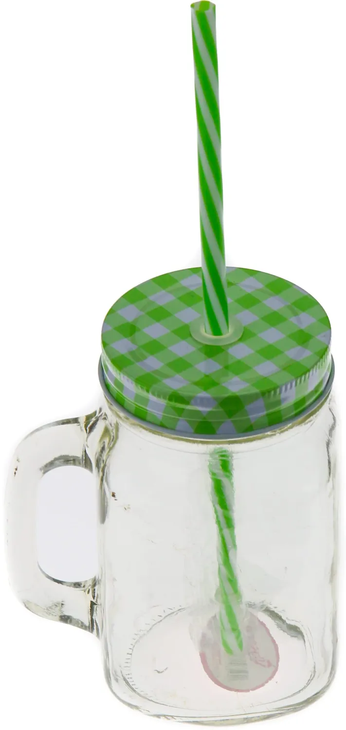 MyAgroMarket Γυάλινο Βάζο με Καλαμάκι 400ml