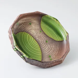 Wazakura Minoyaki Βάζο ικεμπάνα νούφαρο 24cm πράσινο