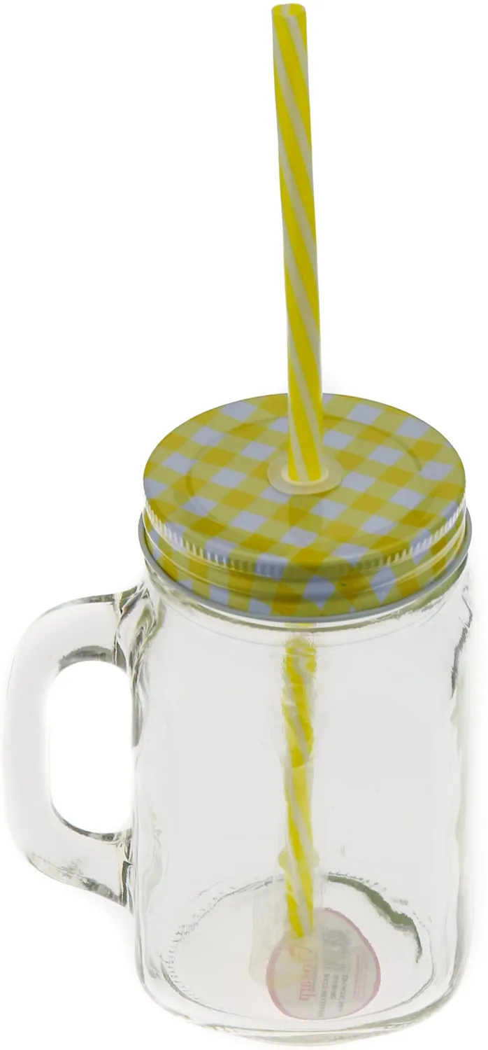 MyAgroMarket Γυάλινο Βάζο με Καλαμάκι 400ml