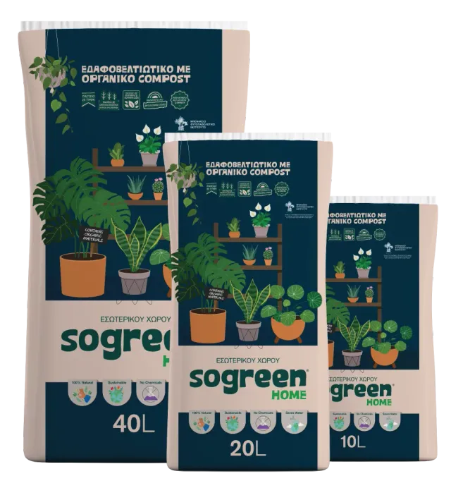 Sogreen Home χώμα εσωτερικού χώρου τροπικά φυτά