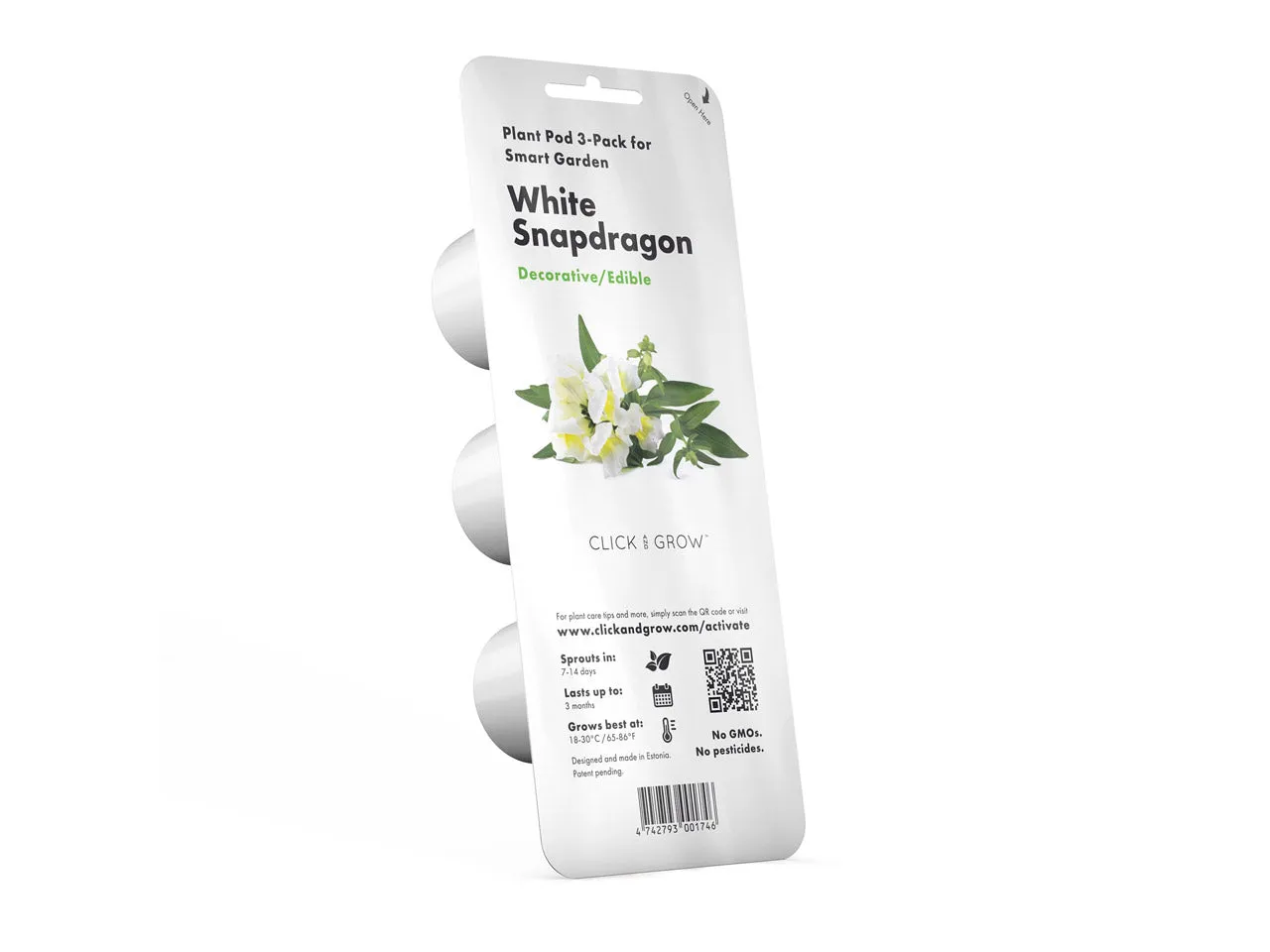 Click and Grow White Snapdragon κάψουλες 3 τεμ λευκό