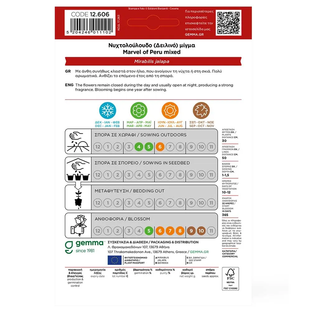 MyAgroMarket Δειλινό Νυχτολούλουδο σπόροι μίγμα 2gr αρωματικοί