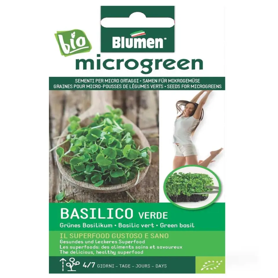 MyAgroMarket Βασιλικός Πράσινος Microgreens Βιολογικοί 20gr