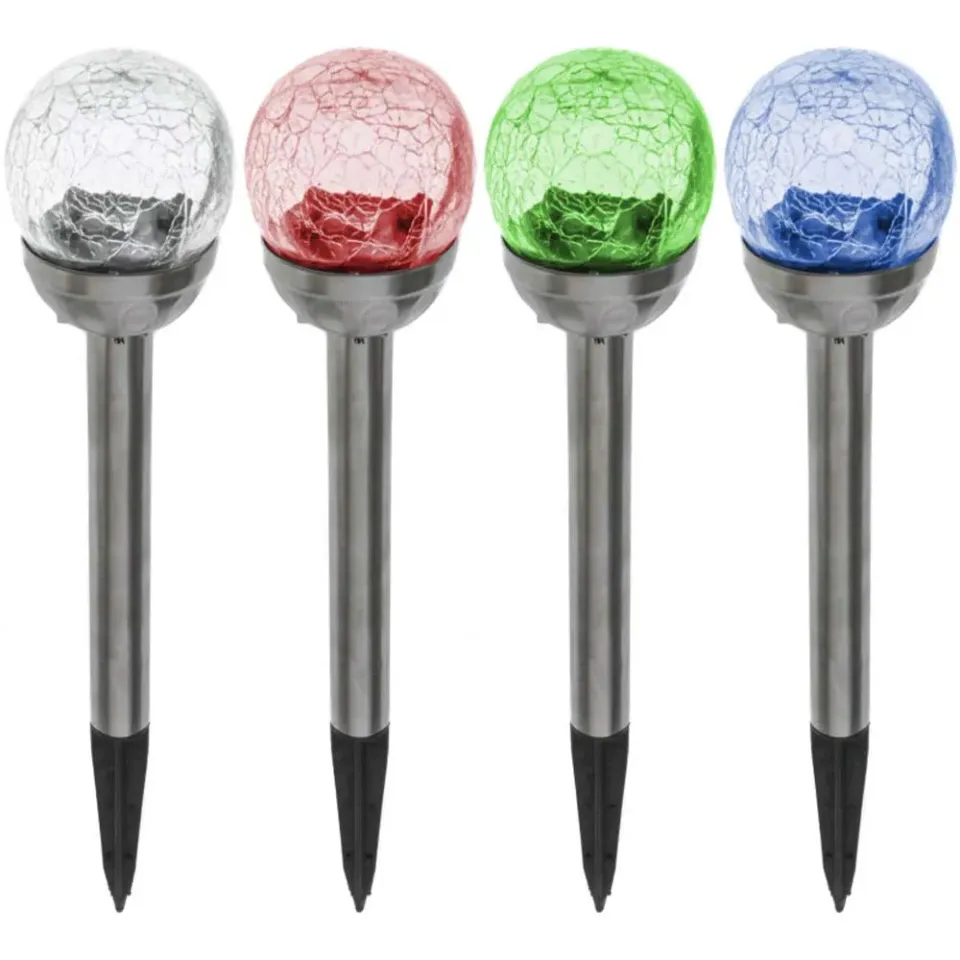MyAgroMarket γυάλινη μπάλα ηλιακό φωτιστικό κήπου RGB LED