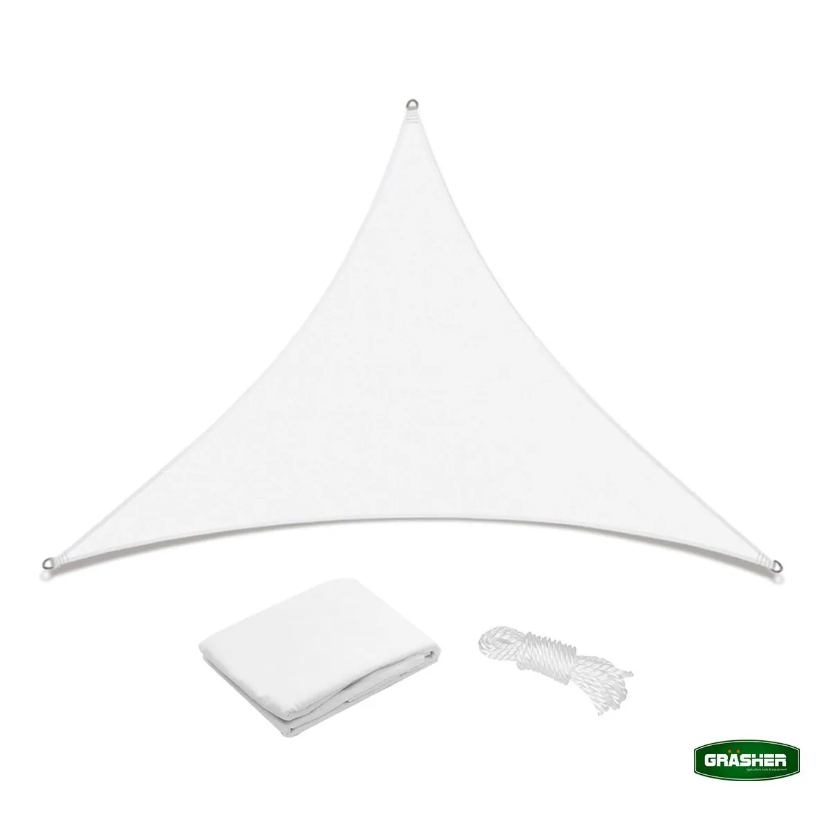 MyAgroMarket τρίγωνο πανί σκίασης 5x5x5m με κρίκους HDPE