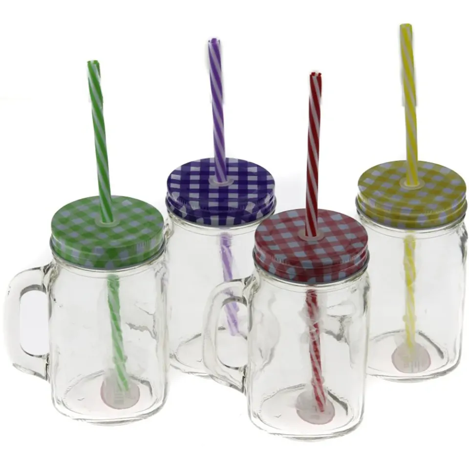 MyAgroMarket Γυάλινο Βάζο με Καλαμάκι 400ml