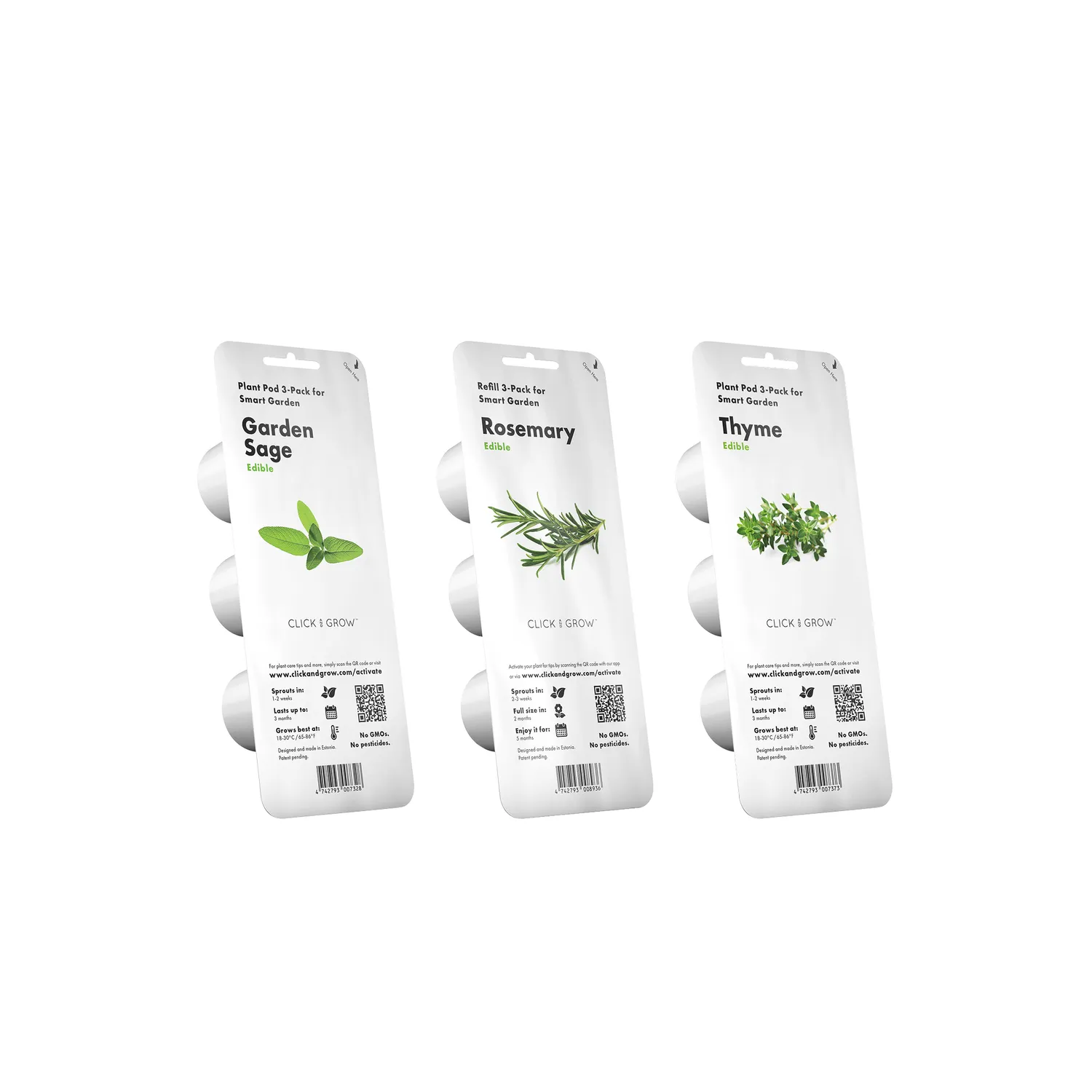 Click and Grow Thanksgiving Herb Mix κάψουλες 9-pack τριάδα