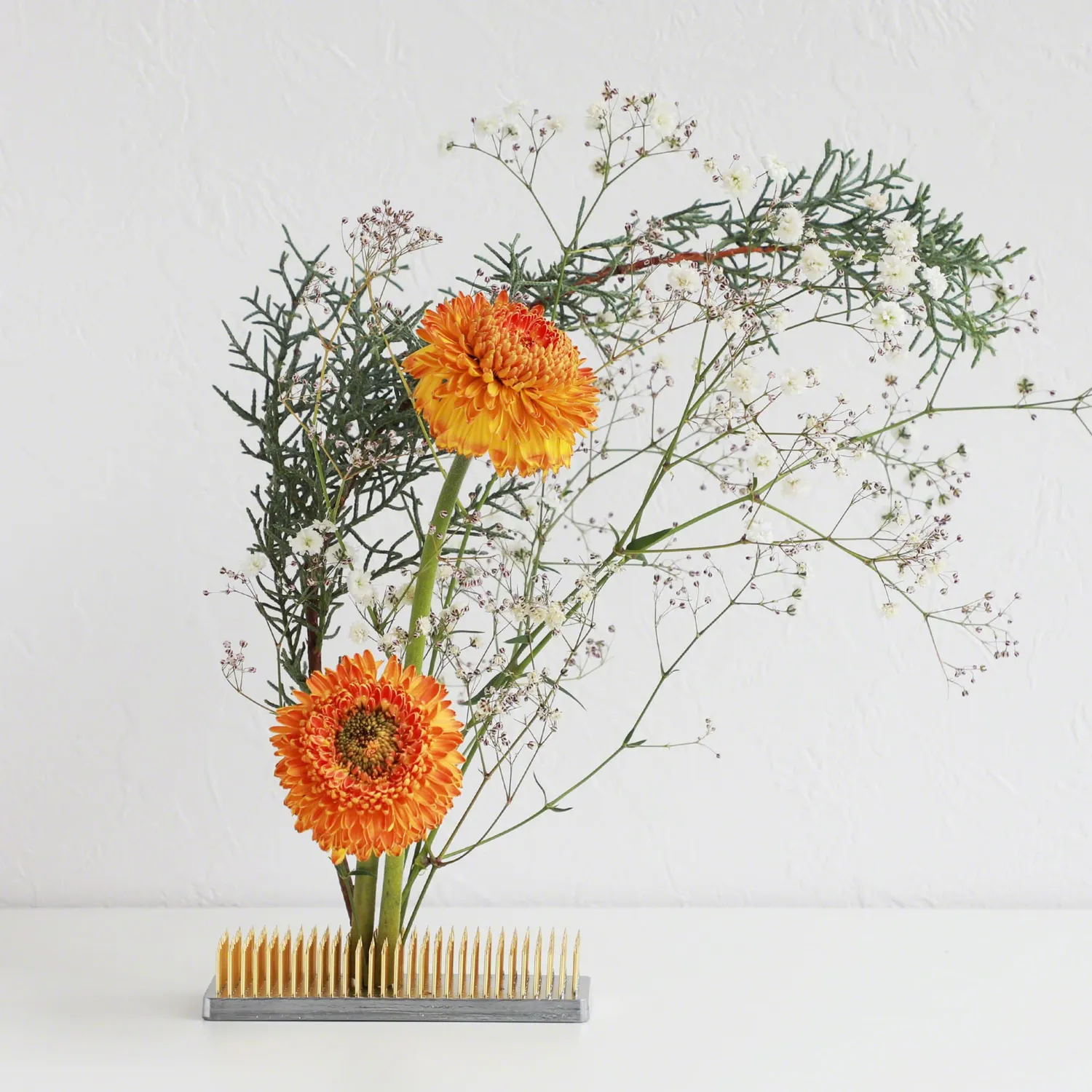 Wazakura kenzan ikebana ορθογώνιο 120mm ορείχαλκος