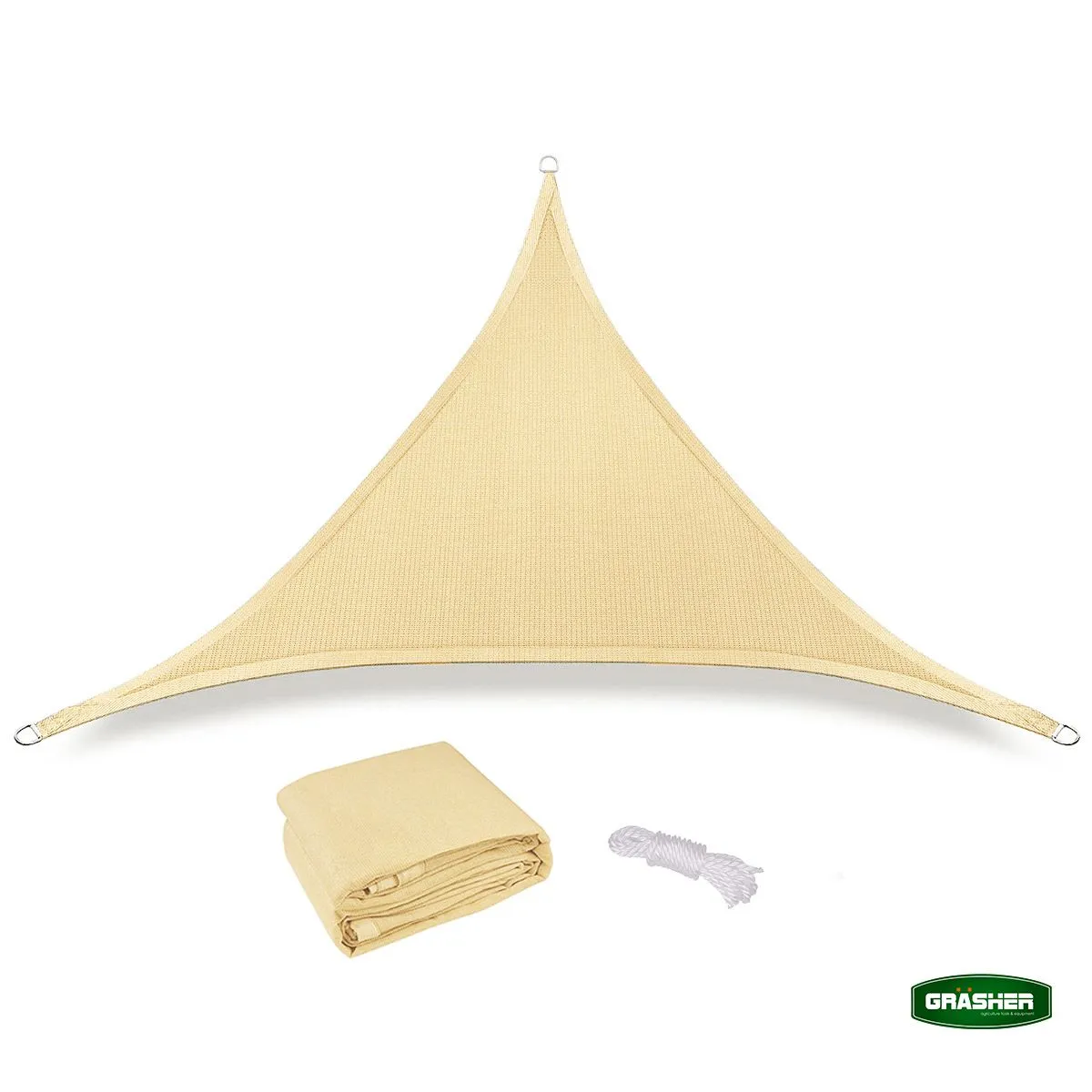 MyAgroMarket τρίγωνο πανί σκίασης 5x5x5m με κρίκους HDPE