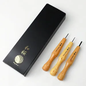 Wazakura Σκαρπέλα Ξυλογλυπτικής 1.5mm Σετ 3 τεμ Jin