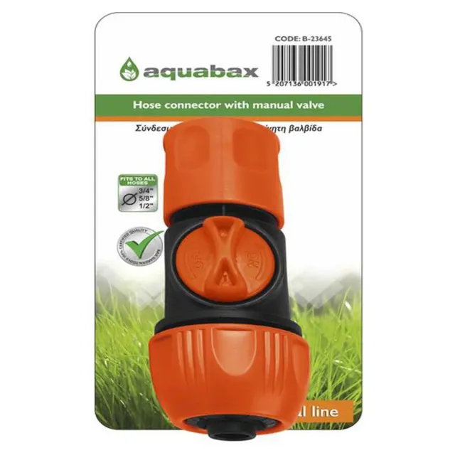 MyAgroMarket ταχυσύνδεσμος ποτίσματος με βαλβίδα 1/2-5/8-3/4