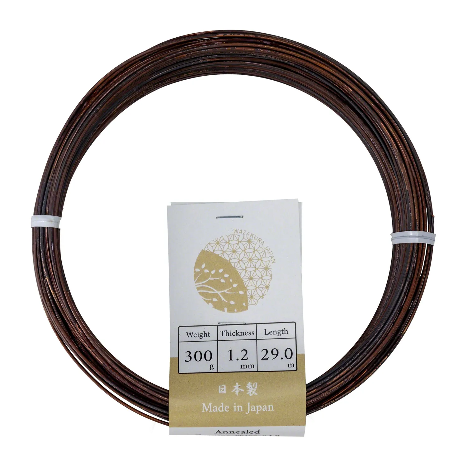 Wazakura Annealed Copper σύρμα μπονσάι 1,2mm 300g χαλκός