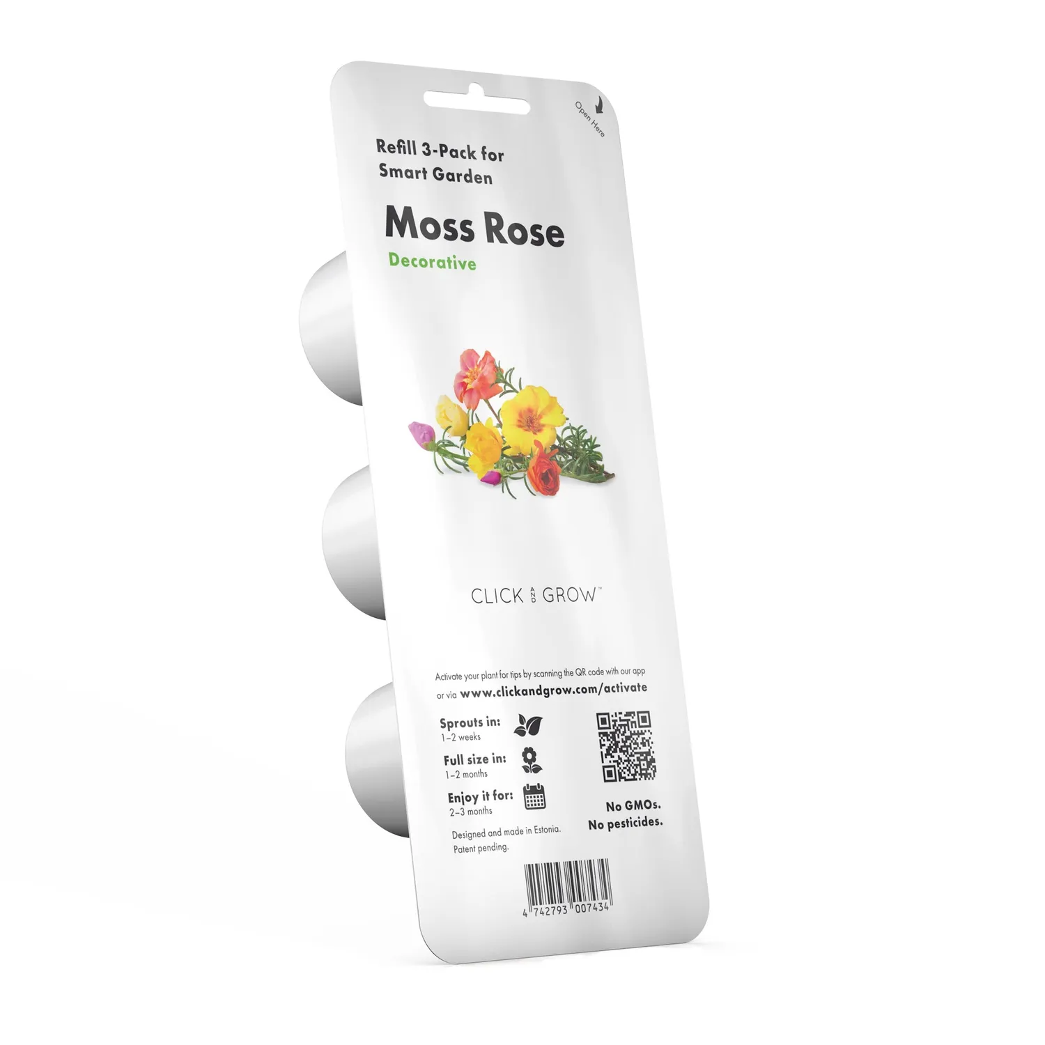 Click and Grow Moss Rose κάψουλες λουλουδιών 3 τεμάχια