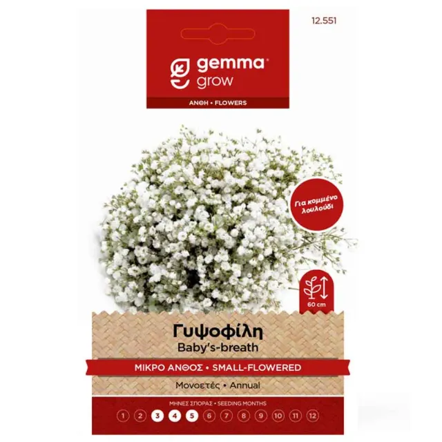 MyAgroMarket Γυψοφίλη Λευκή Σπόροι 1gr για Κομμένο
