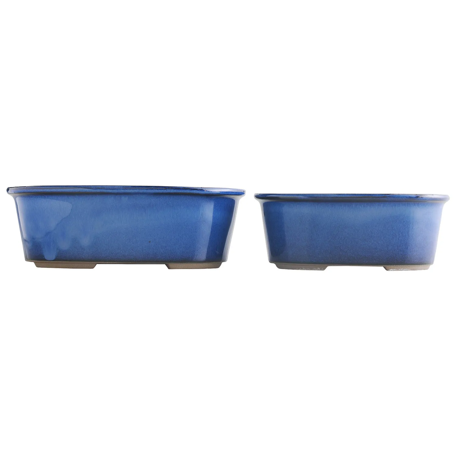 Wazakura Banko Οβάλ Γλάστρες Bonsai 2τμχ Namako Blue