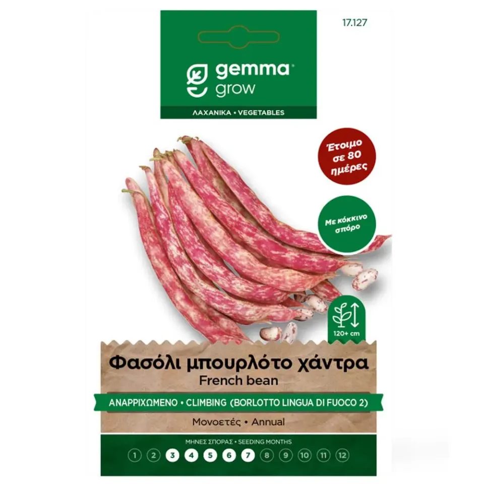 MyAgroMarket Σπόροι φασόλι χάντρα μπορλότο αναρριχώμενο 20gr