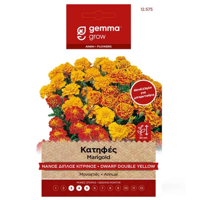 MyAgroMarket Σπόροι Κατιφές Νάνος Διπλός Κίτρινος 0,9gr