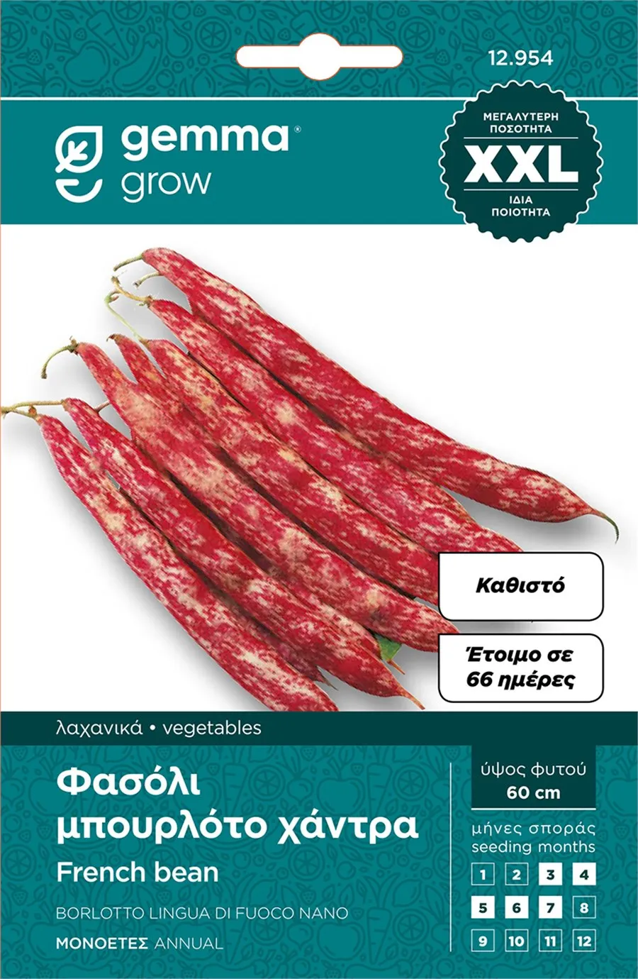 MyAgroMarket Φασόλι Μπορλότο Καθιστό Σπόροι 65gr