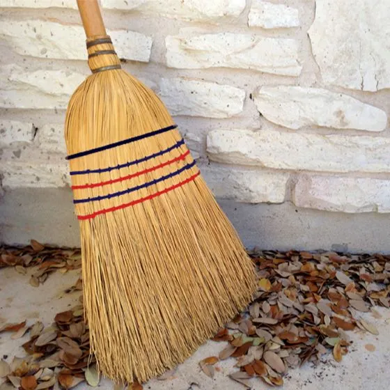 MyAgroMarket σκούπα χόρτου ψάθινη με κοντάρι 140cm
