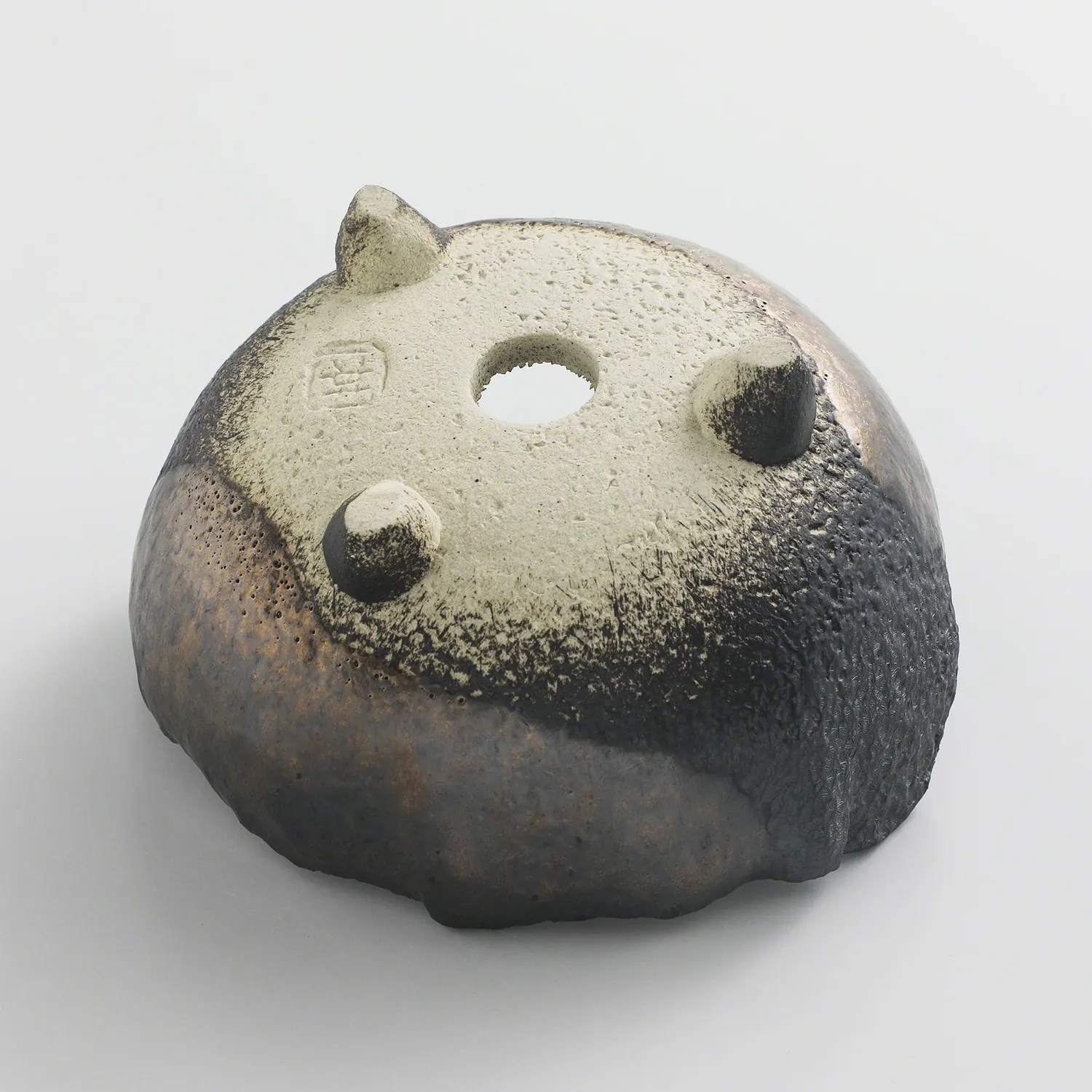 Wazakura Banko Crescent Γλάστρα 120mm Μαύρη Καφέ