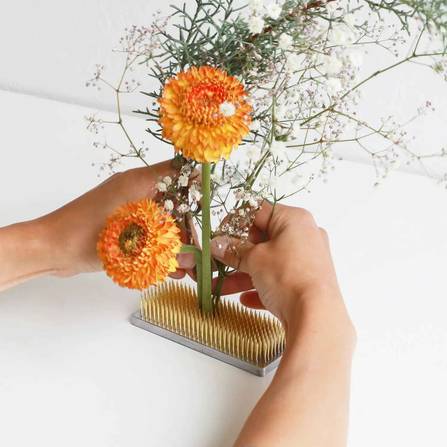 Wazakura kenzan ikebana ορθογώνιο 120mm ορείχαλκος