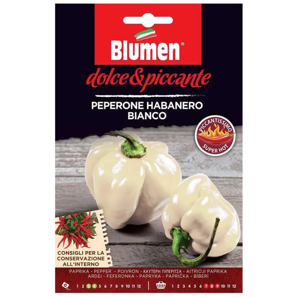 MyAgroMarket Habanero Bianco σπόροι καυτερής πιπεριάς 0,04g λευκοί