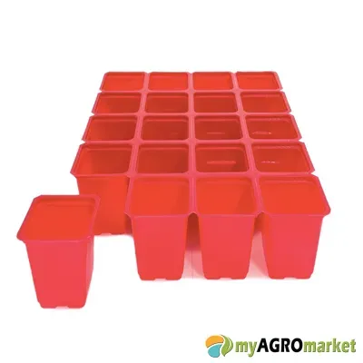 MyAgroMarket Δίσκος σποράς πλαστικός κόκκινος 20 θέσεων