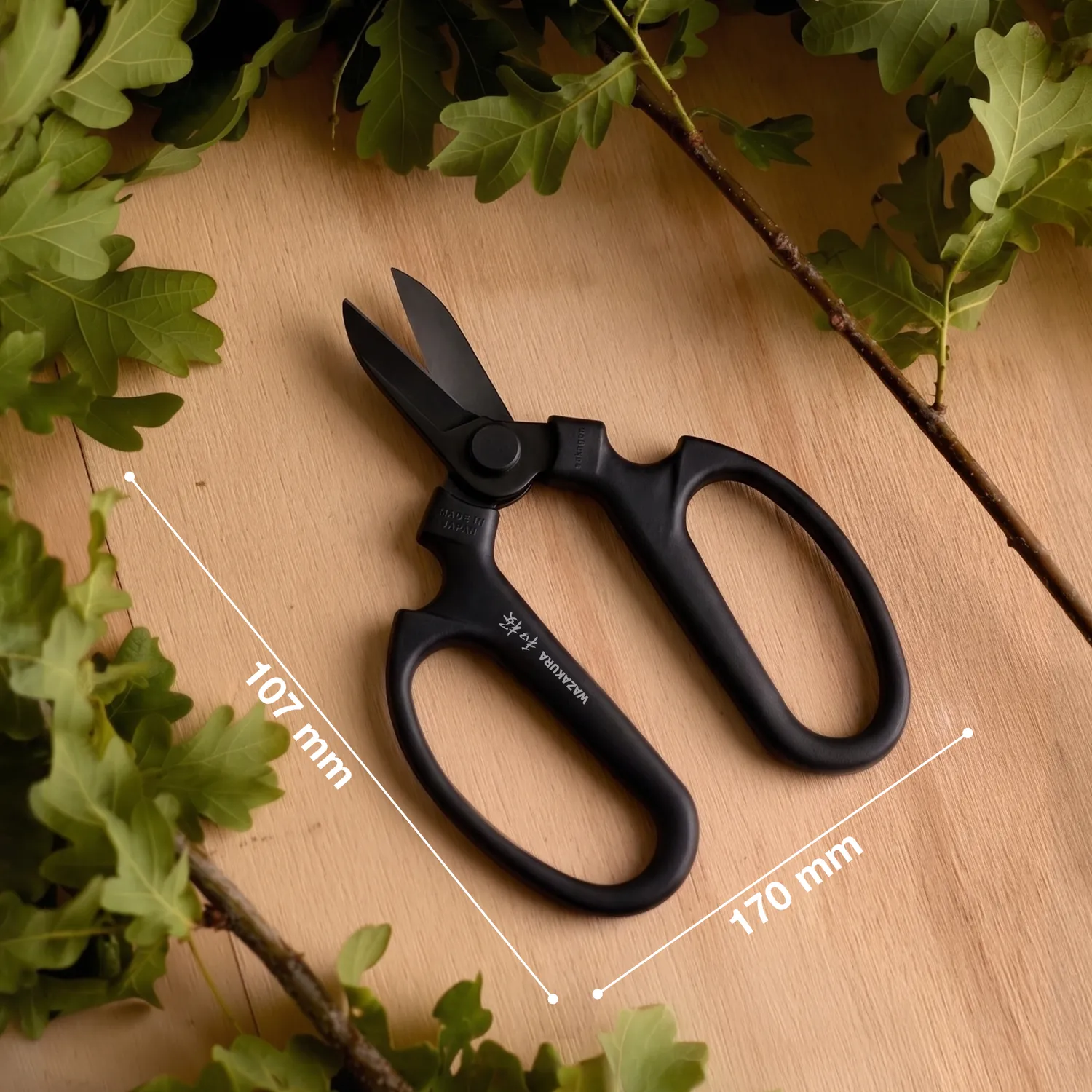 Wazakura Black Blade ψαλίδι λουλουδιών 170mm μαύρη λάμα