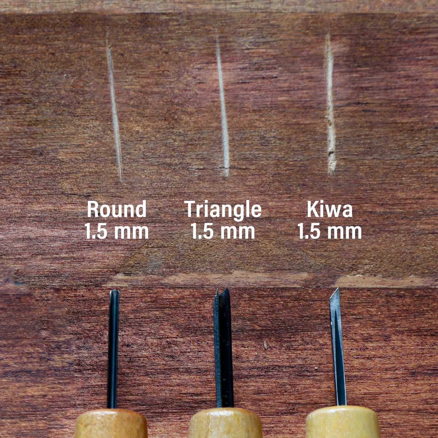 Wazakura Chisel Kit 1.5mm σετ σκαρπέλα ξύλου 3τμχ jin