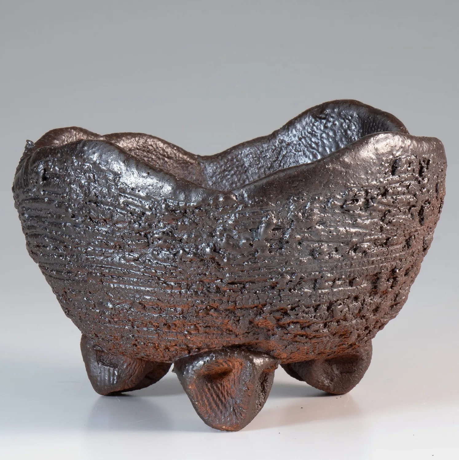 Wazakura Shigaraki γλάστρα μπονσάι ημισελήνου 160mm ρουστίκ