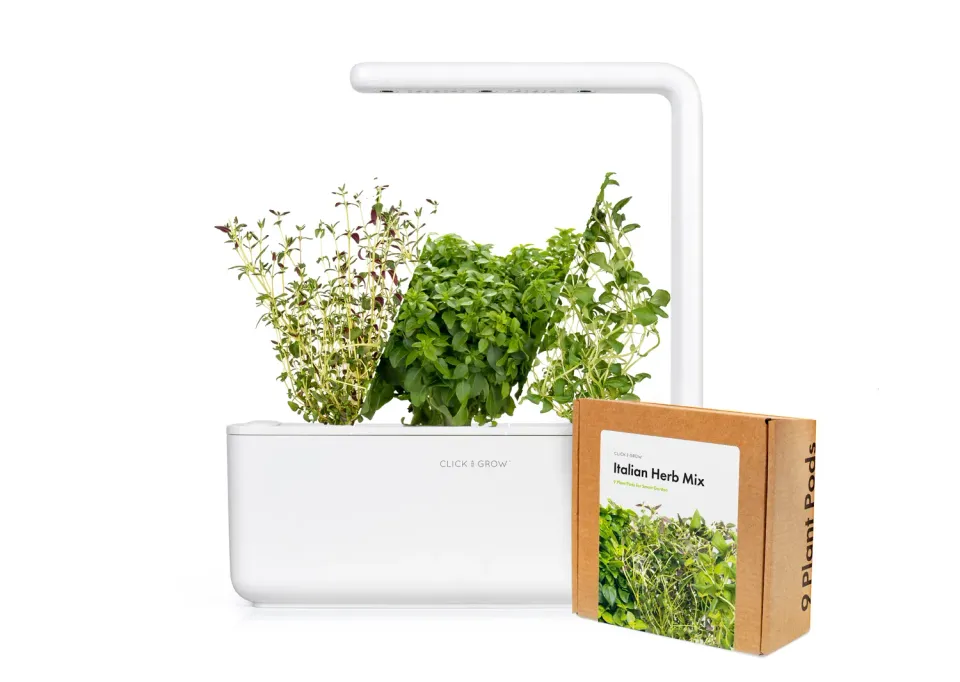 Click and Grow Smart Garden 3 κιτ Ιταλικά Βότανα λευκό