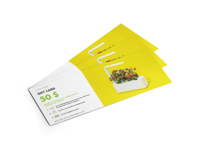 Click and Grow Gift Card δωροκάρτα ψηφιακή email