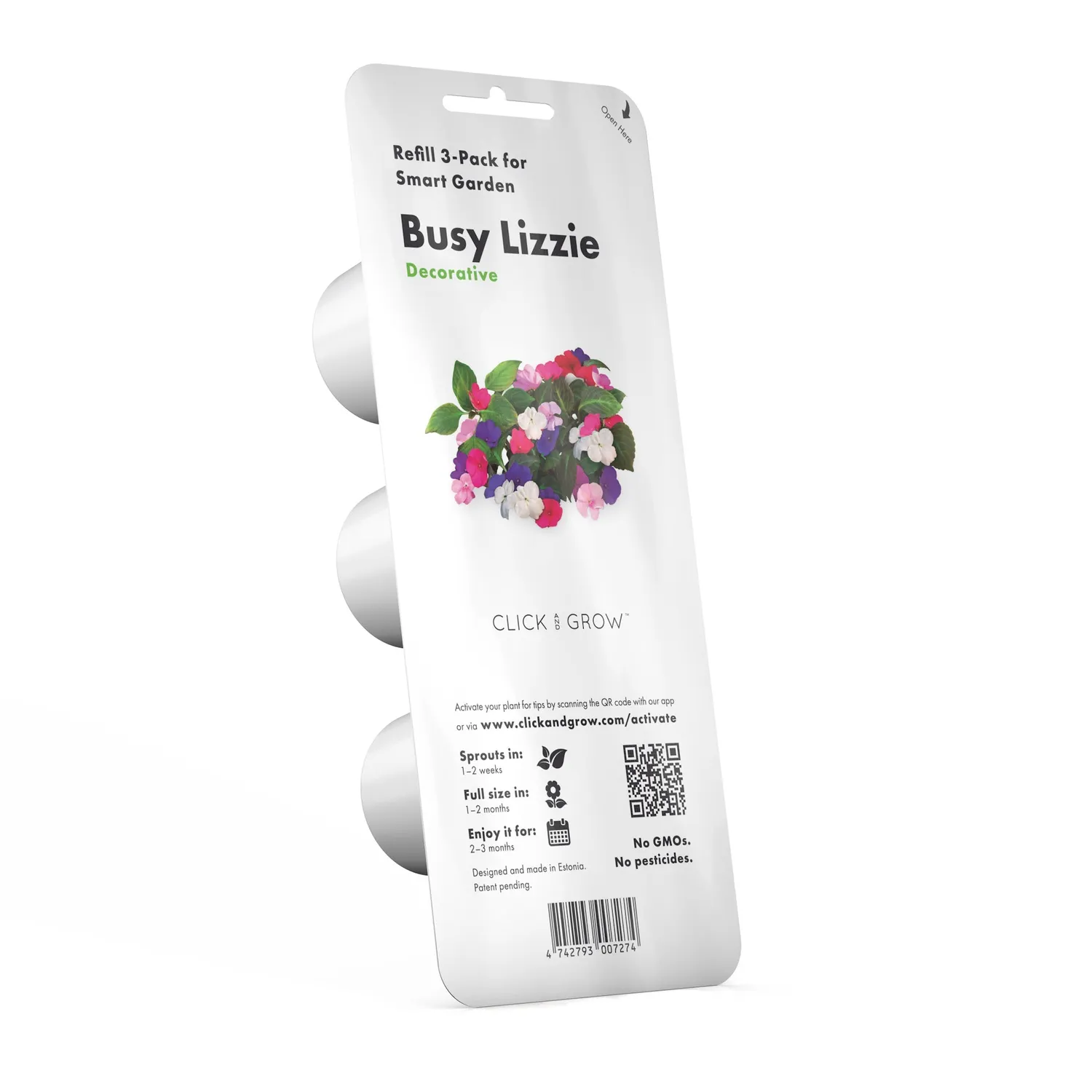 Click and Grow Βαλσαμίνη Busy Lizzie κάψουλες 3 τεμαχίων
