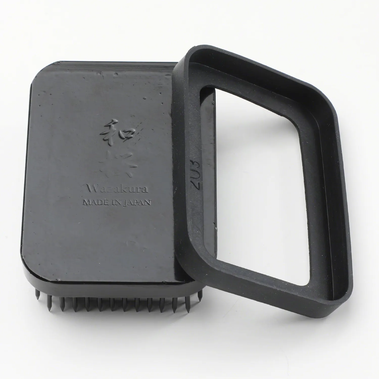 Wazakura Kenzan βάση ικεμπάνα μαύρη 83x58mm ορθογώνια