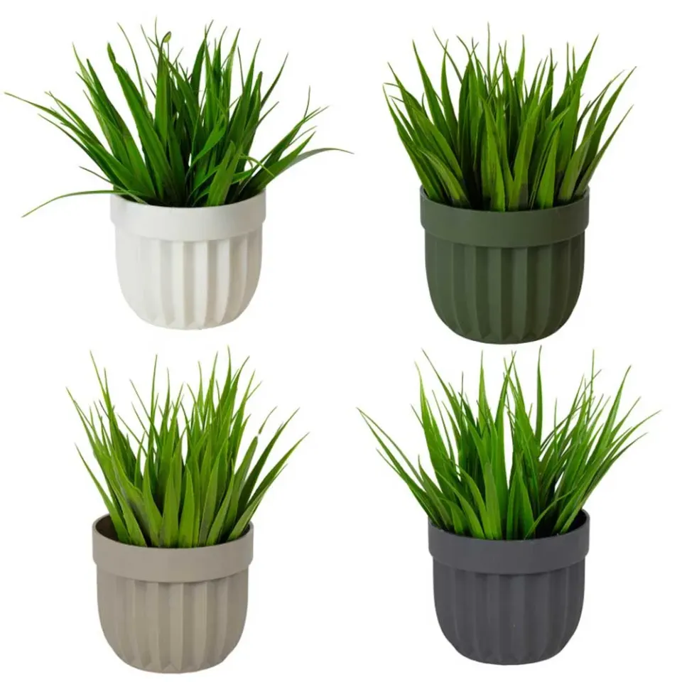 MyAgroMarket Grass τεχνητό φυτό με γλαστράκι 9x17cm