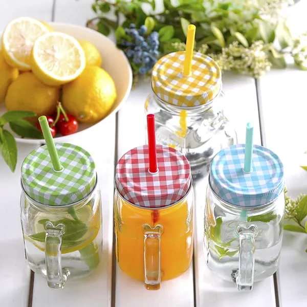MyAgroMarket Γυάλινο Βάζο με Καλαμάκι 400ml