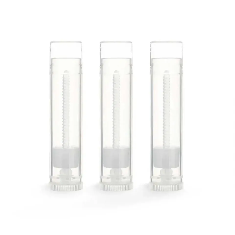MyAgroMarket Θήκη lip balm διάφανη πλαστική 5g με σπείρωμα