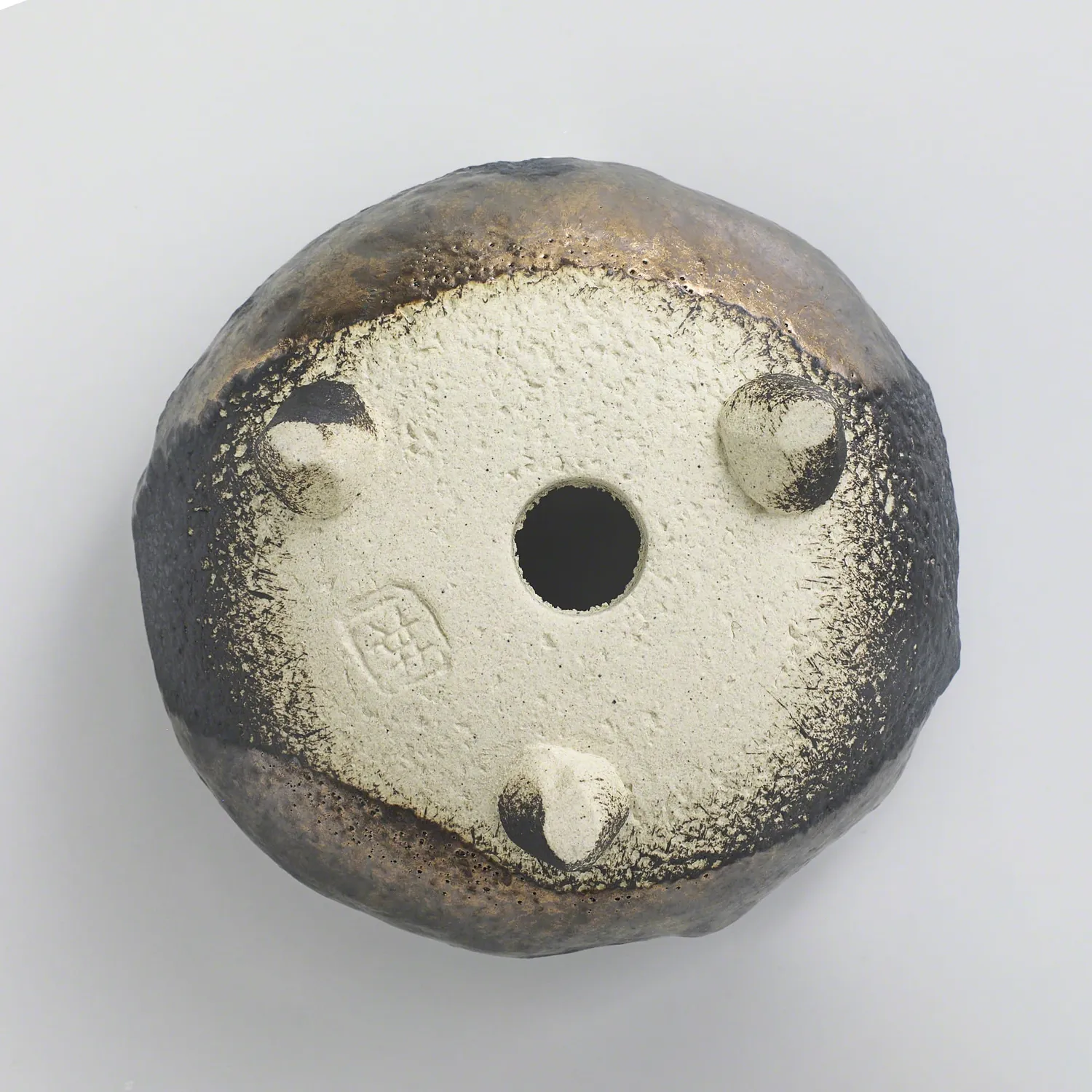 Wazakura Banko Crescent Γλάστρα 120mm Μαύρη Καφέ